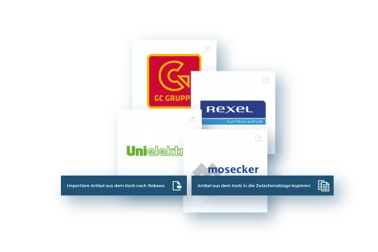 Artikel aus Webshops/Großhandel in Robaws übernehmen